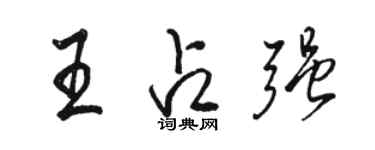 駱恆光王占強行書個性簽名怎么寫