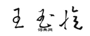 駱恆光王玉憶草書個性簽名怎么寫