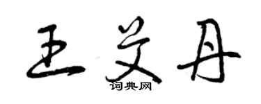 曾慶福王艾丹草書個性簽名怎么寫