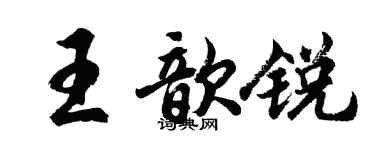 胡問遂王歆銳行書個性簽名怎么寫