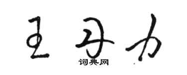 駱恆光王丹力草書個性簽名怎么寫