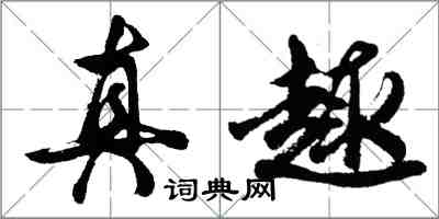 胡問遂真趣行書怎么寫