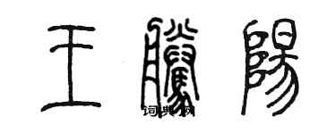 陳墨王騰陽篆書個性簽名怎么寫