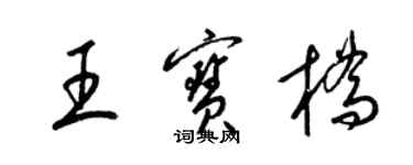梁錦英王寶橋草書個性簽名怎么寫