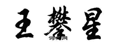 胡問遂王攀星行書個性簽名怎么寫