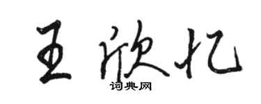 駱恆光王欣憶行書個性簽名怎么寫