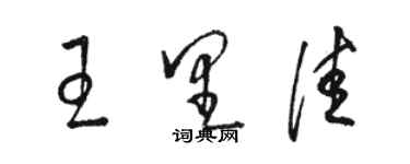 駱恆光王里佳草書個性簽名怎么寫