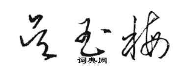 駱恆光吳玉梅草書個性簽名怎么寫