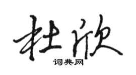 駱恆光杜欣行書個性簽名怎么寫