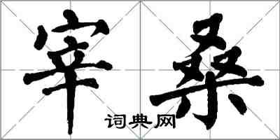 翁闓運宰桑楷書怎么寫