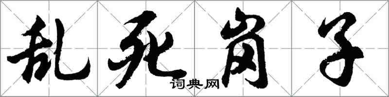 胡問遂亂死崗子行書怎么寫