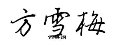 王正良方雪梅行書個性簽名怎么寫