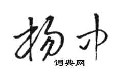 駱恆光楊中草書個性簽名怎么寫