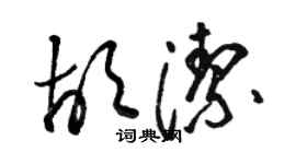 駱恆光胡潔草書個性簽名怎么寫
