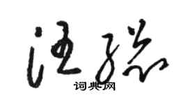駱恆光汪總草書個性簽名怎么寫