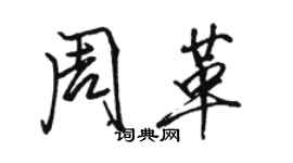 駱恆光周革行書個性簽名怎么寫