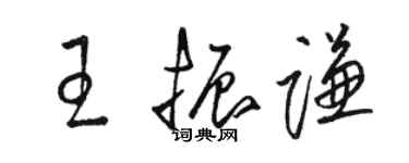 駱恆光王振謙草書個性簽名怎么寫