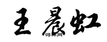 胡問遂王晨虹行書個性簽名怎么寫