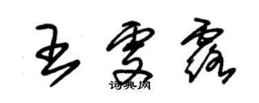 朱錫榮王雯露草書個性簽名怎么寫