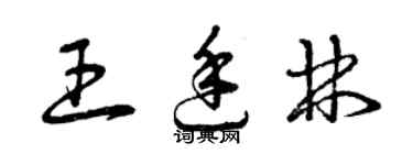 曾慶福王廷林草書個性簽名怎么寫