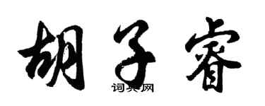 胡問遂鬍子睿行書個性簽名怎么寫