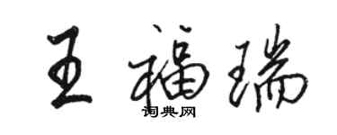 駱恆光王福瑞行書個性簽名怎么寫