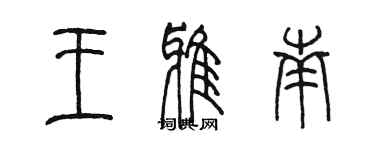 陳墨王雅南篆書個性簽名怎么寫