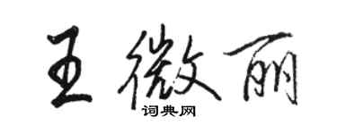 駱恆光王微麗行書個性簽名怎么寫