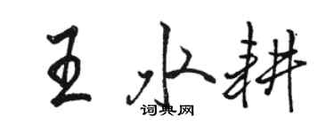 駱恆光王水耕行書個性簽名怎么寫