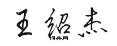 駱恆光王紹傑行書個性簽名怎么寫