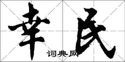 胡問遂幸民行書怎么寫