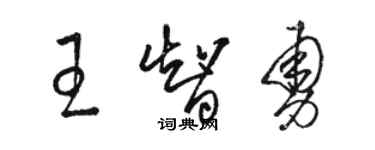 駱恆光王智勇草書個性簽名怎么寫