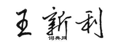 駱恆光王新利行書個性簽名怎么寫