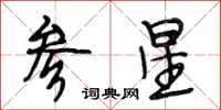 段相林參星行書怎么寫