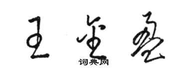 駱恆光王金盈草書個性簽名怎么寫