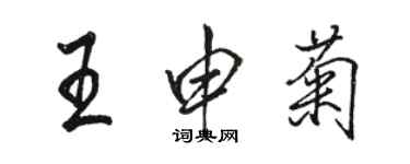 駱恆光王申菊行書個性簽名怎么寫