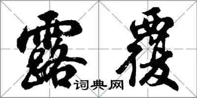 胡問遂露覆行書怎么寫