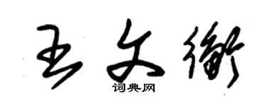 朱錫榮王文衡草書個性簽名怎么寫