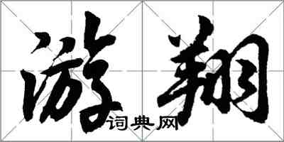 胡問遂游翔行書怎么寫