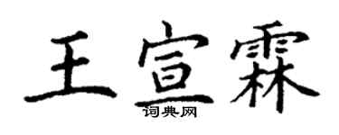 丁謙王宣霖楷書個性簽名怎么寫