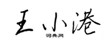王正良王小港行書個性簽名怎么寫