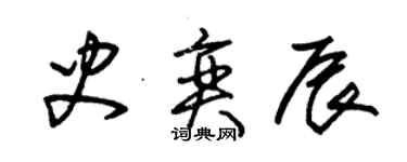 朱錫榮史奕辰草書個性簽名怎么寫