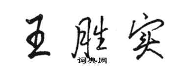 駱恆光王勝實行書個性簽名怎么寫