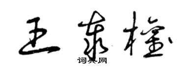 曾慶福王泰權草書個性簽名怎么寫