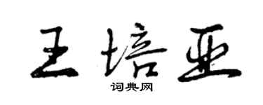 曾慶福王培亞行書個性簽名怎么寫