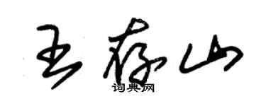 朱錫榮王存山草書個性簽名怎么寫