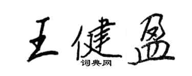 王正良王健盈行書個性簽名怎么寫