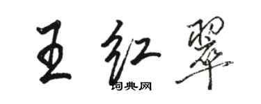 駱恆光王紅翠行書個性簽名怎么寫