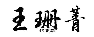 胡問遂王珊菁行書個性簽名怎么寫