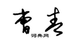 朱錫榮曹青草書個性簽名怎么寫
